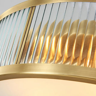 Bedroom Drum Gold Crystal Flush Mount Ceiling Light Zawala Image - 6