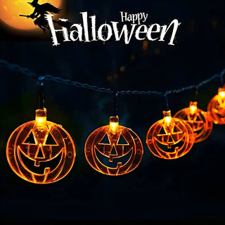 ZOWALA - Modern Halloween Crazy Pumpkin Lantern LED String Light Image - 2