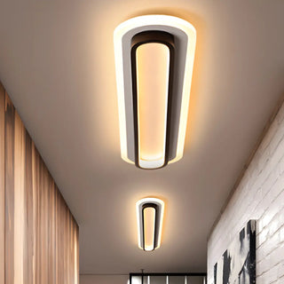 Hallway White Long Strip LED Flush Mount Ceiling Light Zawala Image - 1