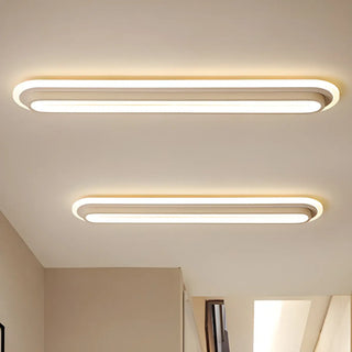 Hallway White Long Strip LED Flush Mount Ceiling Light Zawala Image - 2