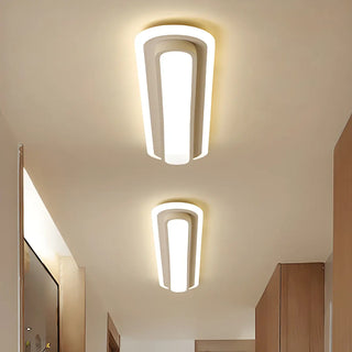 Hallway White Long Strip LED Flush Mount Ceiling Light Zawala Image - 3