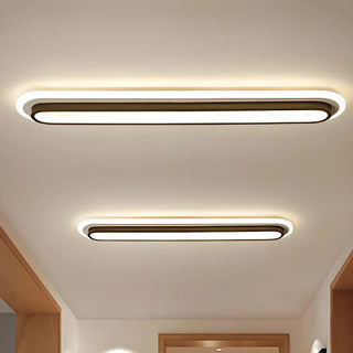 Hallway White Long Strip LED Flush Mount Ceiling Light Zawala Image - 4