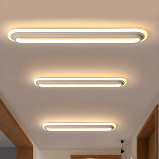 Hallway White Long Strip LED Flush Mount Ceiling Light Zawala Image - 6
