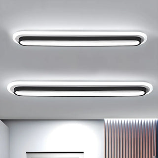 Hallway White Long Strip LED Flush Mount Ceiling Light Zawala Image - 7