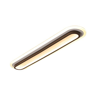 Hallway White Long Strip LED Flush Mount Ceiling Light Zawala Image - 9