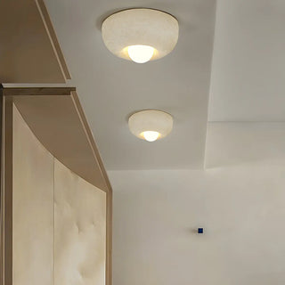 ZOWALA - Simple Mini Cream Geometric Flush Mount Ceiling Light Image - 1