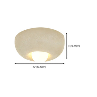ZOWALA - Simple Mini Cream Geometric Flush Mount Ceiling Light #size