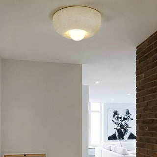 ZOWALA - Simple Mini Cream Geometric Flush Mount Ceiling Light Image - 3