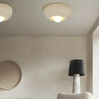 ZOWALA - Simple Mini Cream Geometric Flush Mount Ceiling Light Image - 4