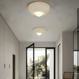 ZOWALA - Simple Mini Cream Geometric Flush Mount Ceiling Light Image - 5