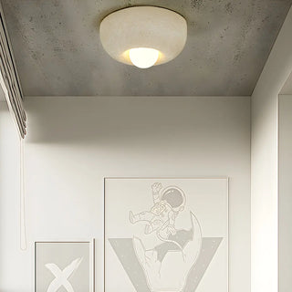 ZOWALA - Simple Mini Cream Geometric Flush Mount Ceiling Light Image - 6