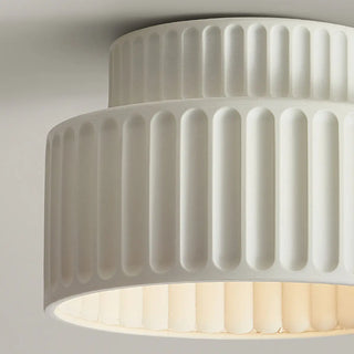 Hallway Modern Beige Cylinder Flush Mount Ceiling Light Zawala Image - 10