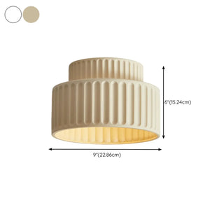 Hallway Modern Beige Cylinder Flush Mount Ceiling Light Zawala #size