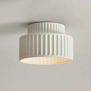 Hallway Modern Beige Cylinder Flush Mount Ceiling Light Zawala Image - 8