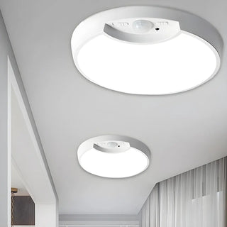 Hallway White Round Sensor LED Flush Mount Ceiling Lamp Zawala Image - 2