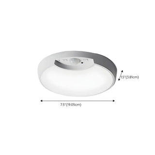 Hallway White Round Sensor LED Flush Mount Ceiling Lamp Zawala #size
