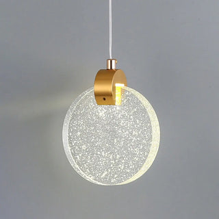Hanging Crystal Gold Round Bedside LED Wall Sconce Zawala Image - 10