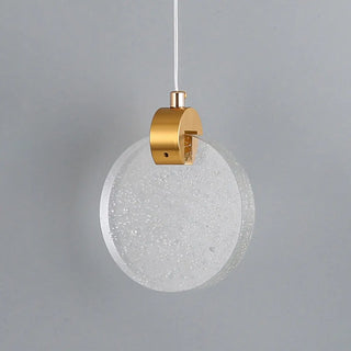 Hanging Crystal Gold Round Bedside LED Wall Sconce Zawala Image - 9