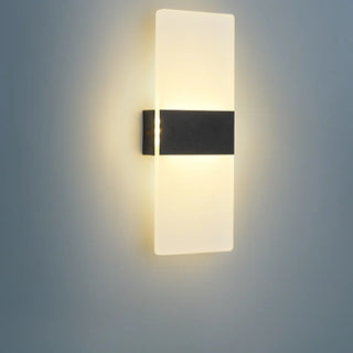 Modern Minimalist Black Rectangular LED Wall Sconce Zawala Image - 11