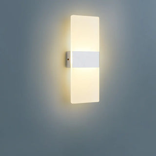 Modern Minimalist Black Rectangular LED Wall Sconce Zawala Image - 14