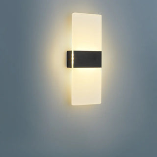 Modern Minimalist Black Rectangular LED Wall Sconce Zawala Image - 15