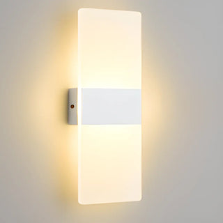 Modern Minimalist Black Rectangular LED Wall Sconce Zawala Image - 16