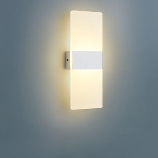 Modern Minimalist Black Rectangular LED Wall Sconce Zawala Image - 17