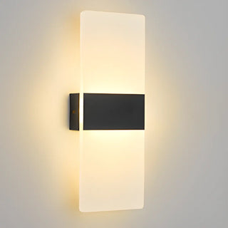 Modern Minimalist Black Rectangular LED Wall Sconce Zawala Image - 18