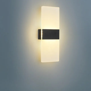 Modern Minimalist Black Rectangular LED Wall Sconce Zawala Image - 19