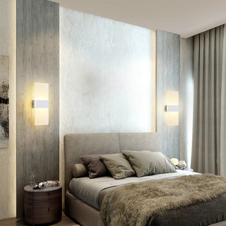 Modern Minimalist Black Rectangular LED Wall Sconce Zawala Image - 2