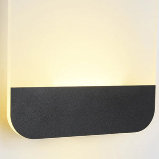 Modern Minimalist Black Rectangular LED Wall Sconce Zawala Image - 22