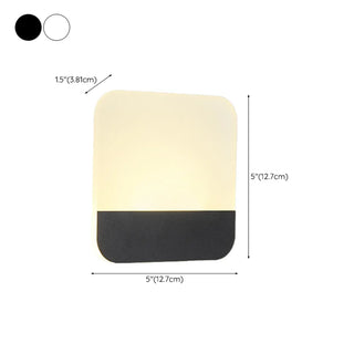 Modern Minimalist Black Rectangular LED Wall Sconce Zawala #size