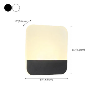 Modern Minimalist Black Rectangular LED Wall Sconce Zawala Image - 24