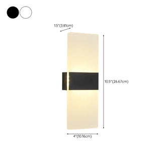 Modern Minimalist Black Rectangular LED Wall Sconce Zawala Image - 25