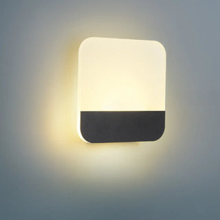 Modern Minimalist Black Rectangular LED Wall Sconce Zawala Image - 8
