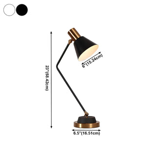 Modern Black and Gold Cone Table Lamp for Study Room Zawala #size