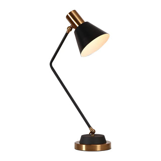 Modern Black and Gold Cone Table Lamp for Study Room Zawala Image - 8