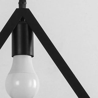 ZOWALA - Industrial Triangle Black Metal Dining Room Pendant Light Image - 10