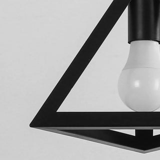 ZOWALA - Industrial Triangle Black Metal Dining Room Pendant Light Image - 11