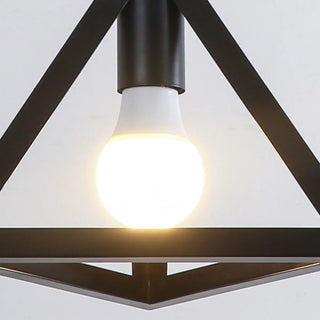 ZOWALA - Industrial Triangle Black Metal Dining Room Pendant Light Image - 12