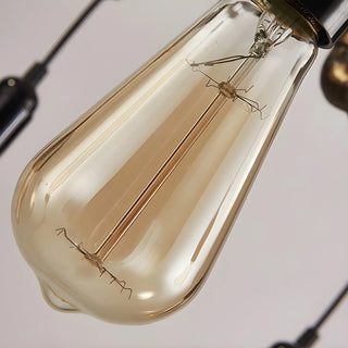 ZOWALA - Industrial 8 Heads Pipe Rust Ceiling Light