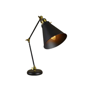 Simple Black Conical Shade Metal Adjustable Desk Lamp Zawala Image - 4