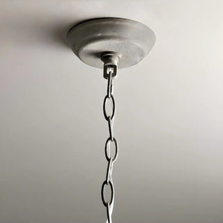 ZOWALA - Gray Iron Small Cage Chain Candle Foyer Chandelier Image - 5