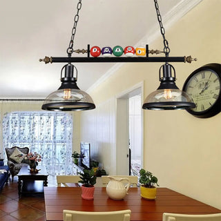 ZOWALA - Industrial Billiards-Themed Dome Island Pendant Light Image - 1
