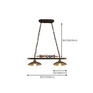 ZOWALA - Industrial Billiards-Themed Dome Island Pendant Light Image - 16