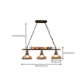 ZOWALA - Industrial Billiards-Themed Dome Island Pendant Light Image - 17