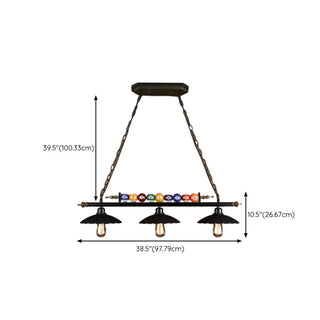 ZOWALA - Industrial Billiards-Themed Dome Island Pendant Light Image - 18