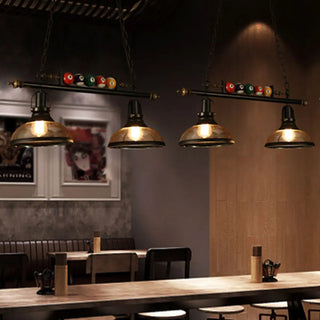ZOWALA - Industrial Billiards-Themed Dome Island Pendant Light Image - 2