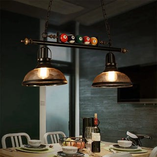 ZOWALA - Industrial Billiards-Themed Dome Island Pendant Light Image - 4