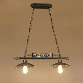 ZOWALA - Industrial Billiards-Themed Dome Island Pendant Light Image - 7